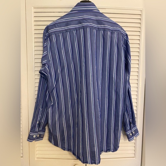 Bugatchi Uomo‎ Classic Fit Men’s XXL Blue Long Sleeve Button Shirt - Picture 3 of 7